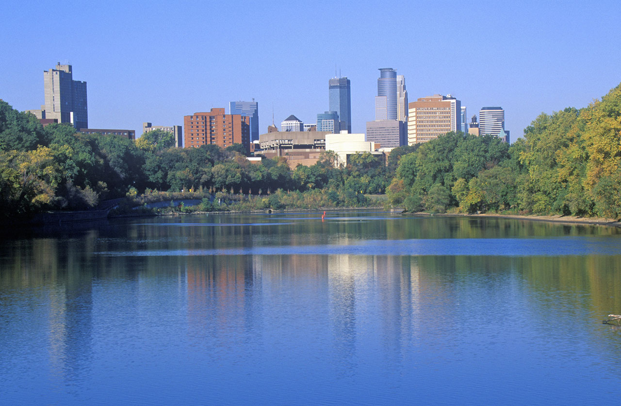 Mississippi river in Minneapolis